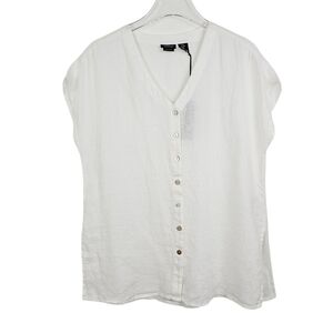 Jones & Co White Linen Shirt NWT
